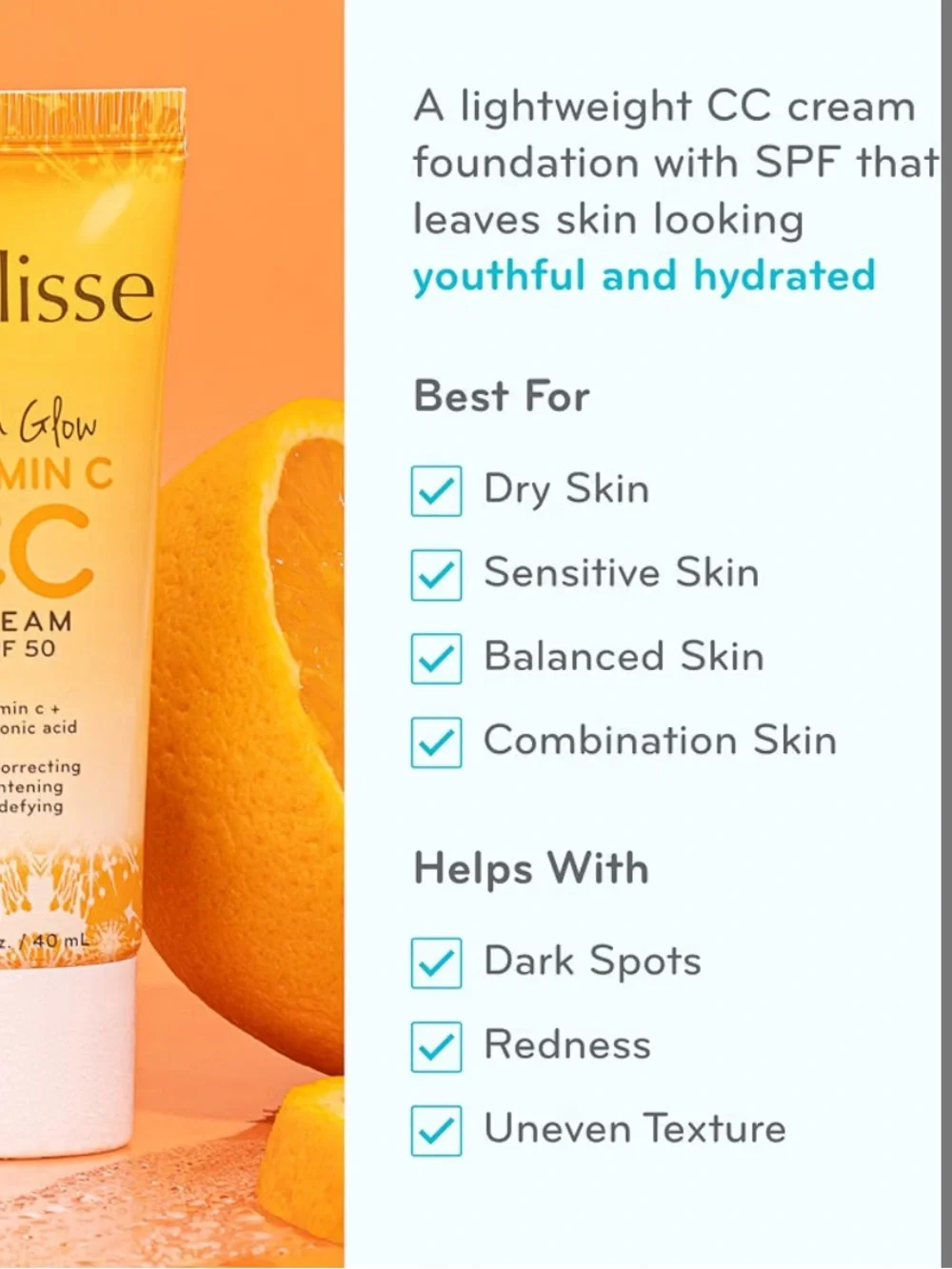 purlisse Youth Glow Vitamin C CC Cream with SPF